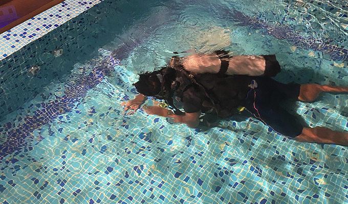 underwater swimming pool repair